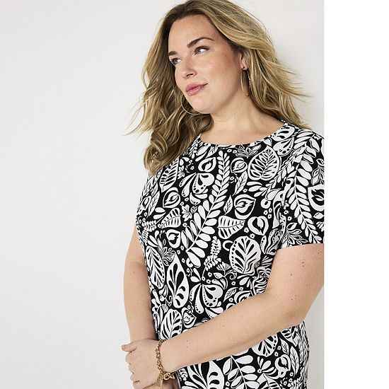 Plus Size Croft & Barrow® Essential Crewneck Top