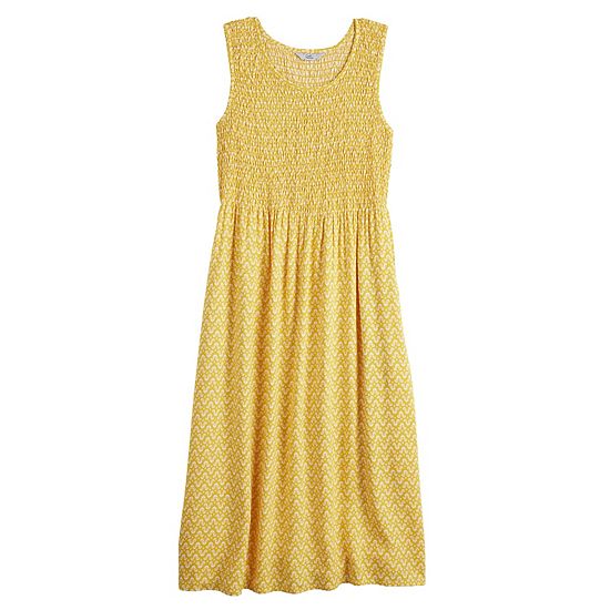 Women's Croft & Barrow® Smocked Midi Dress