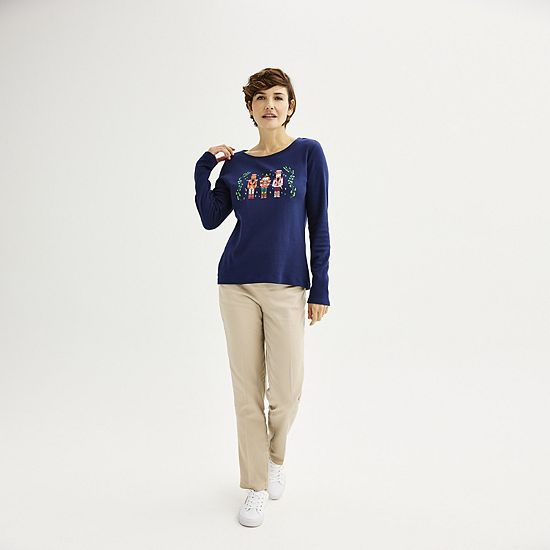 Women's Croft & Barrow® Holiday Tee
