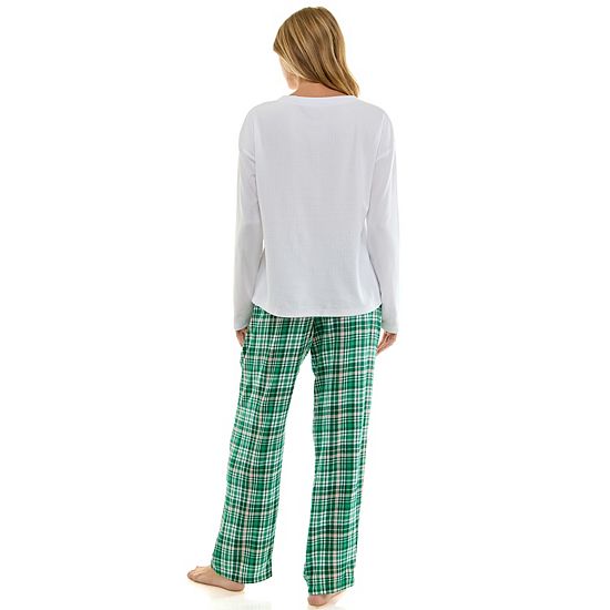 Women's Tall Croft & Barrow® Henley Pajama Top & Woven Rayon Pajama Bottoms Set