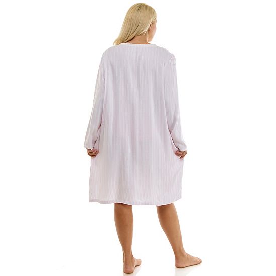 Plus Size Croft & Barrow® Long Sleeve Sleep Gown