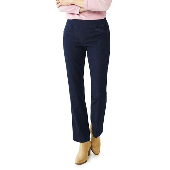 Petite Croft & Barrow® Effortless Stretch Pull-On Bootcut Pants
