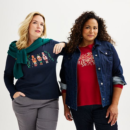 Plus Size Croft & Barrow® Holiday Tee