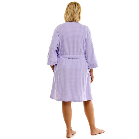 Women's Croft & Barrow® Waffle-Knit Kimono Robe