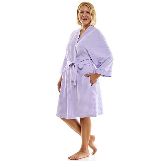 Women's Croft & Barrow® Waffle-Knit Kimono Robe