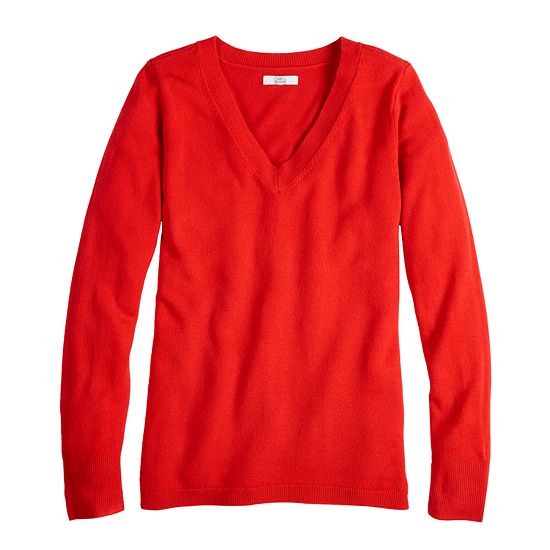 Petite Croft & Barrow® Extra Soft V-Neck Sweater