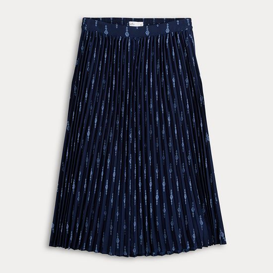 Petite Croft & Barrow® Pleated Midi Skirt