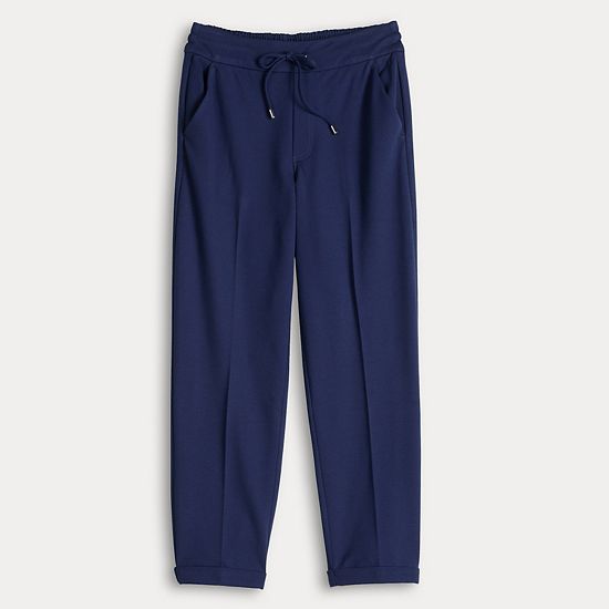 Petite Croft & Barrow® Ponte Drawstring Pull-On Pants