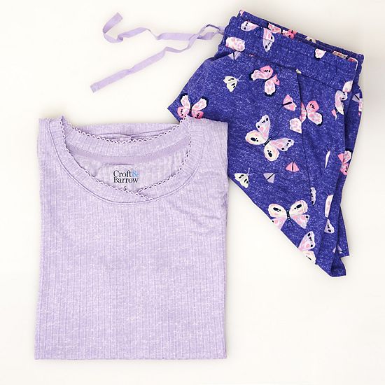 Women's Croft & Barrow® Lush Luxe 2-Piece Pajama Tank Top And Pajama Shorts Set