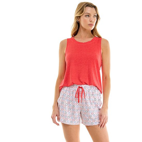 Women's Croft & Barrow® 2-Piece Lush Luxe Pajama Tank Top & Pajama Shorts Set