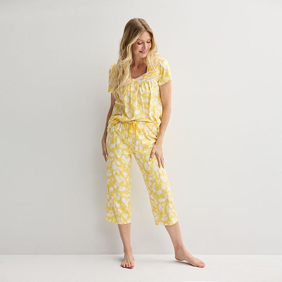 Women's Croft & Barrow® 2-pc. Pajama Top & Pajama Bottoms Set