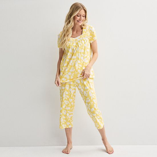 Women's Croft & Barrow® 2-pc. Pajama Top & Pajama Bottoms Set