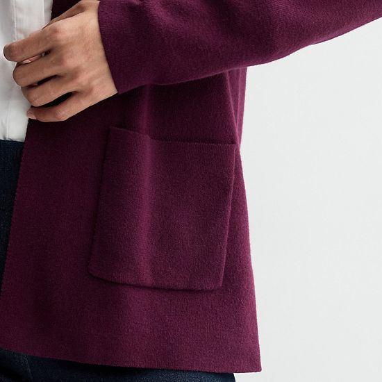 Petite Croft & Barrow® Polished Open Front Cardigan