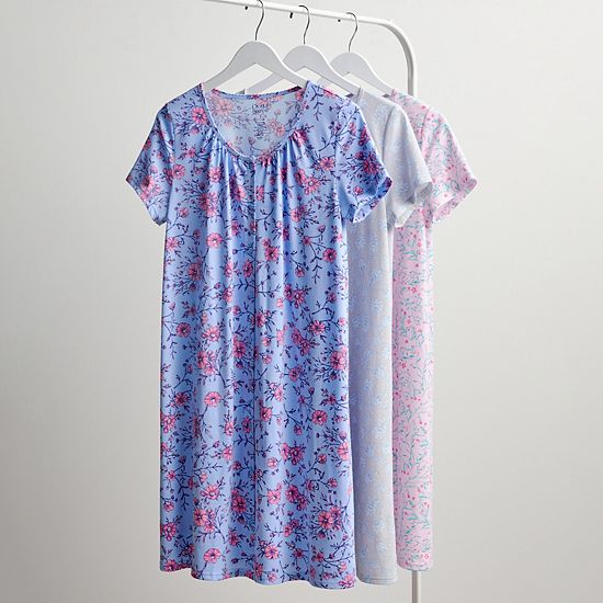 Women's Croft & Barrow® Short Sleeve Sleep Knit Gown