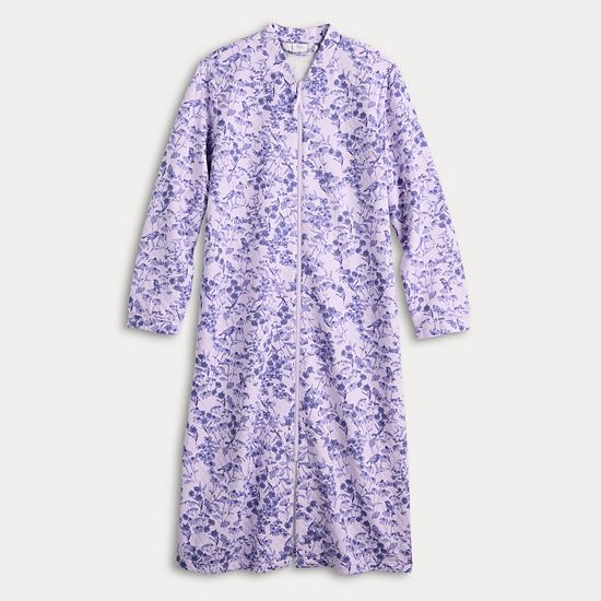 Women's Croft & Barrow® Long Quilted Zip Robe