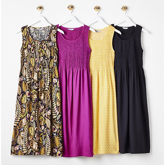  Women's Croft & Barrow® Smocked Midi Dress