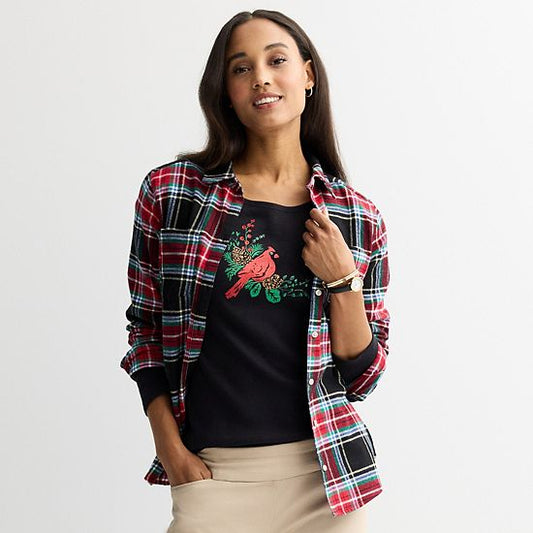  Women's Croft & Barrow® Holiday Tee