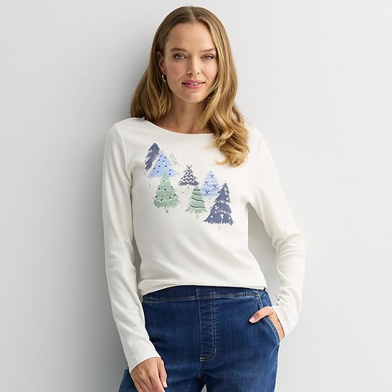  Women's Croft & Barrow® Holiday Tee