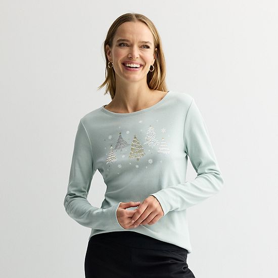  Women's Croft & Barrow® Holiday Tee