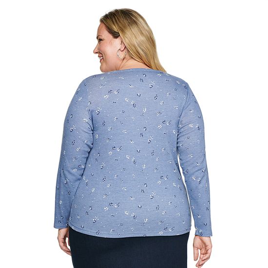  Plus Size Croft & Barrow® Essential Crewneck Long Sleeve Tee