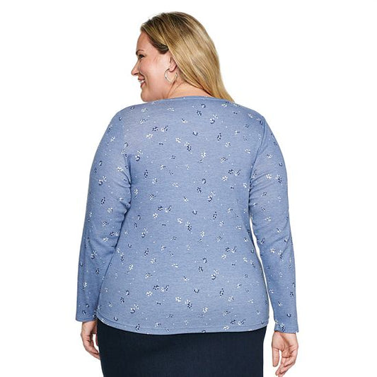  Plus Size Croft & Barrow® Essential Crewneck Long Sleeve Tee
