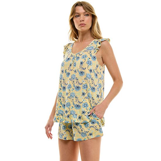  Petite Croft & Barrow® 2-Piece Sleeveless Tank Pajama Top & Pajama Shorts Sleep Set
