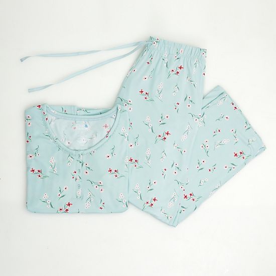  Plus Size Croft & Barrow® Cozy Luxe Pajama Top & Pajama Pants Set