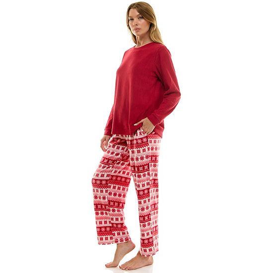 Women's Long Croft & Barrow® Pajama Top & Pajama Bottoms Set