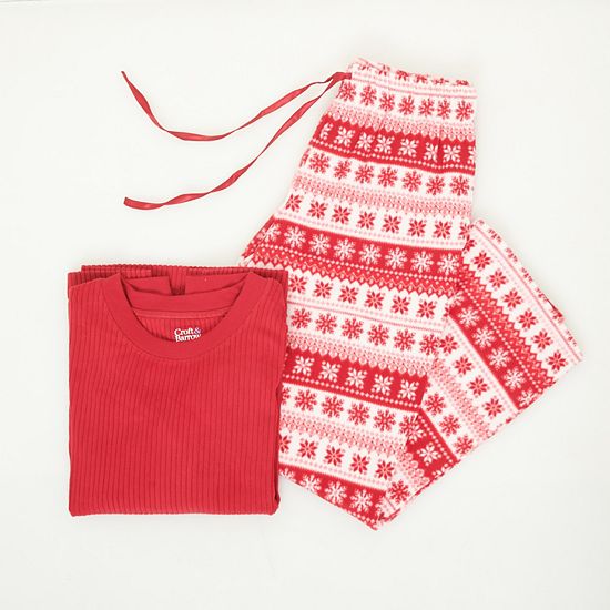  Women's Long Croft & Barrow® Pajama Top & Pajama Bottoms Set
