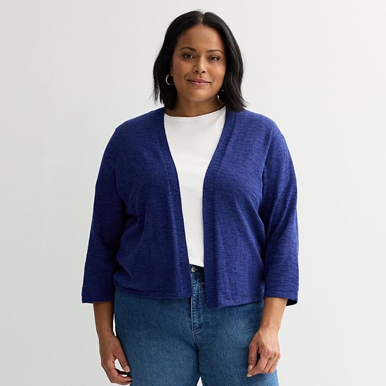  Plus Size Croft & Barrow® Open Front Cardigan