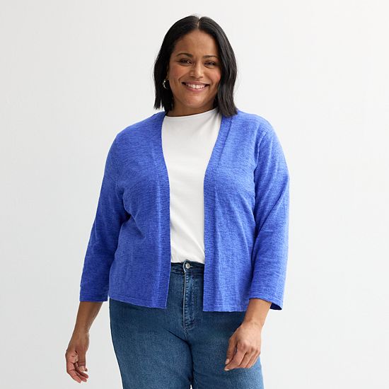  Plus Size Croft & Barrow® Open Front Cardigan