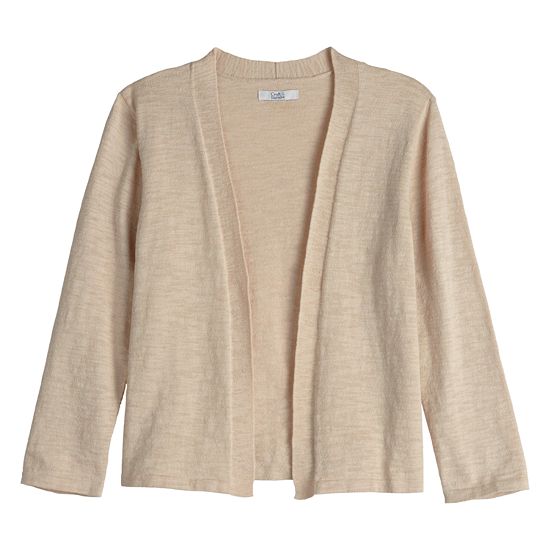  Petite Croft & Barrow® Open-Front Cardigan