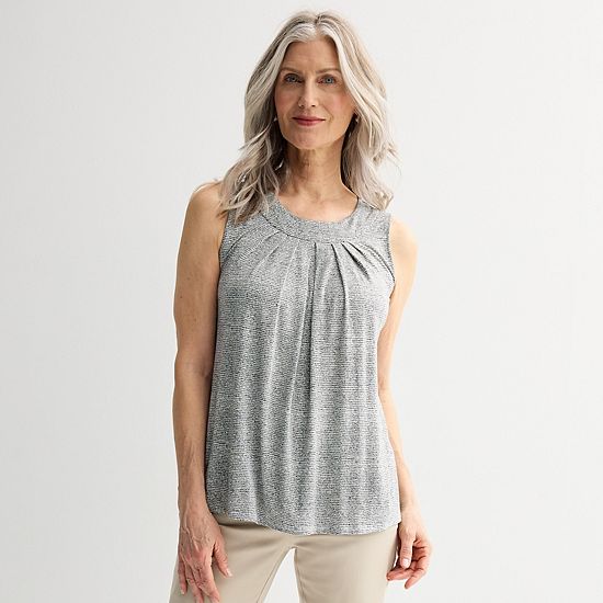  Women's Croft & Barrow® Pleated Tank Top