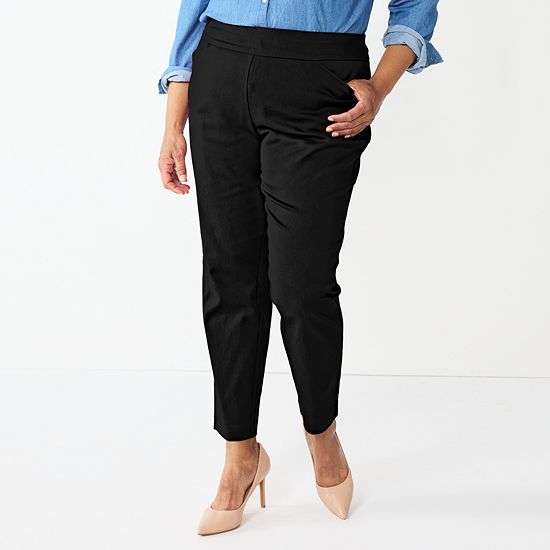  Plus Size Croft & Barrow® Effortless Stretch Pull-On Straight-Leg Pants