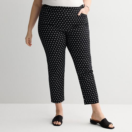  Plus Size Croft & Barrow® Effortless Stretch Pull-On Straight-Leg Pants