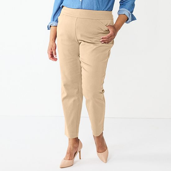  Plus Size Croft & Barrow® Effortless Stretch Pull-On Straight-Leg Pants