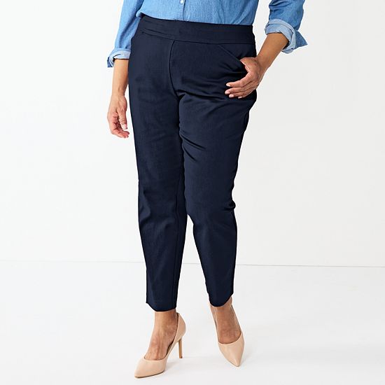  Plus Size Croft & Barrow® Effortless Stretch Pull-On Straight-Leg Pants