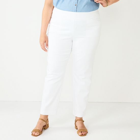  Plus Size Croft & Barrow® Effortless Stretch Pull-On Straight-Leg Pants