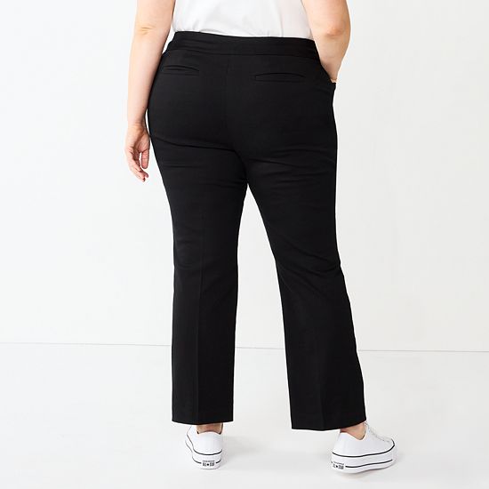  Plus Size Croft & Barrow® Effortless Stretch Pull-On Bootcut Pants