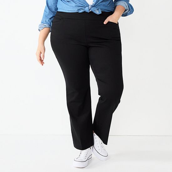  Plus Size Croft & Barrow® Effortless Stretch Pull-On Bootcut Pants