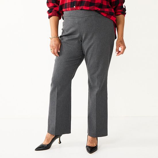  Plus Size Croft & Barrow® Effortless Stretch Pull-On Bootcut Pants