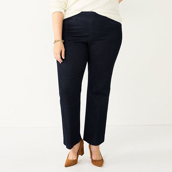  Plus Size Croft & Barrow® Effortless Stretch Pull-On Bootcut Pants
