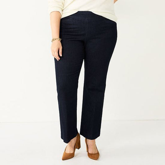  Plus Size Croft & Barrow® Effortless Stretch Pull-On Bootcut Pants