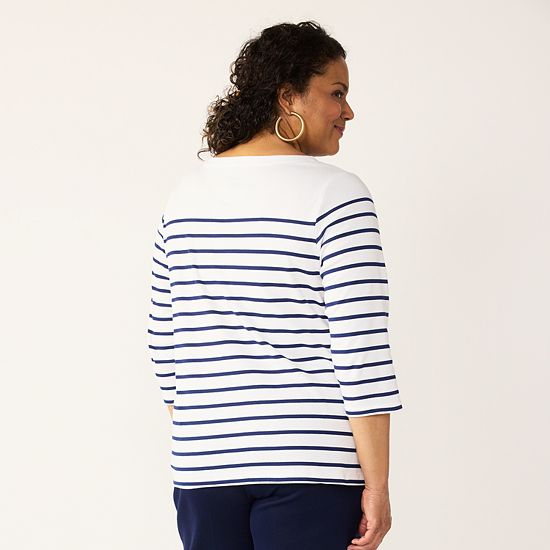 Plus Size Croft & Barrow® Boatneck Top