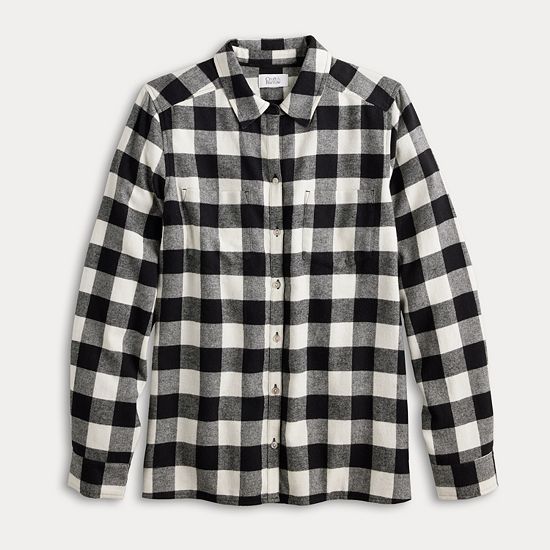  Petite Croft & Barrow® The Extra Soft Plaid Flannel Shirt