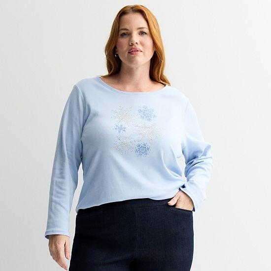  Plus Size Croft & Barrow® Holiday Tee