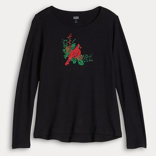  Petite Croft & Barrow® Holiday Tee