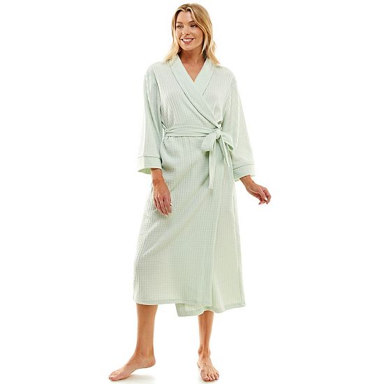  Women's Croft & Barrow® Waffle-Knit Kimono Robe