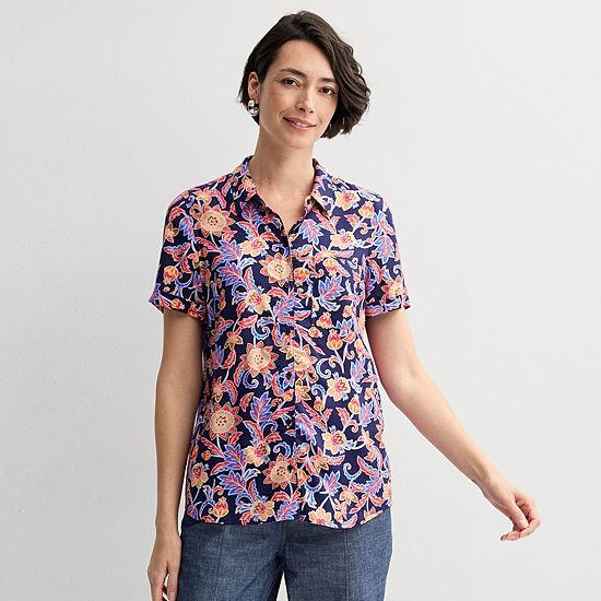  Women's Croft & Barrow® Camp Shirt
