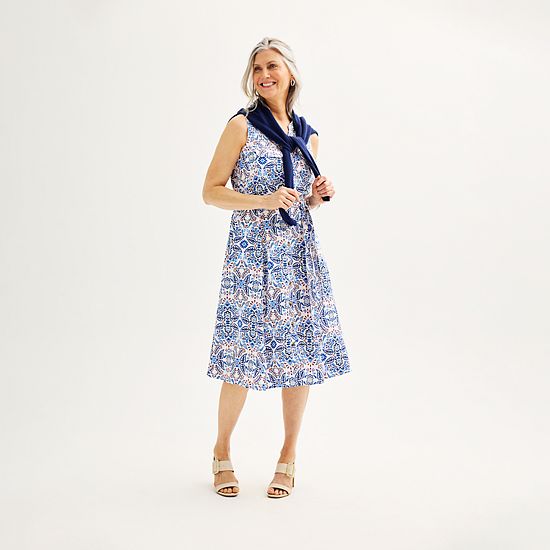  Women's Croft & Barrow® Y-Neck Shirtdress